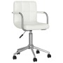 Silla de oficina giratoria de cuero sintético blanco de vidaXL, Sillas de oficina - Ref: Foro24-334811, Precio: 93,58 €, Desc...