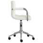 Silla de oficina giratoria de cuero sintético blanco de vidaXL, Sillas de oficina - Ref: Foro24-334811, Precio: 93,58 €, Desc...