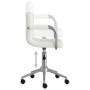 Silla de oficina giratoria de cuero sintético blanco de vidaXL, Sillas de oficina - Ref: Foro24-334811, Precio: 93,58 €, Desc...