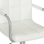 Silla de oficina giratoria de cuero sintético blanco de vidaXL, Sillas de oficina - Ref: Foro24-334811, Precio: 93,58 €, Desc...