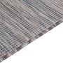 Alfombra de exterior de tejido plano marrón y azul 140x200 cm de vidaXL, Alfombras - Ref: Foro24-340817, Precio: 43,48 €, Des...