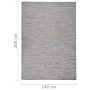 Alfombra de exterior de tejido plano marrón y azul 140x200 cm de vidaXL, Alfombras - Ref: Foro24-340817, Precio: 43,48 €, Des...