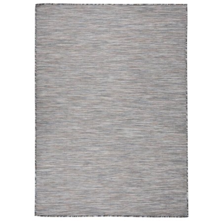 Alfombra de exterior de tejido plano marrón y azul 200x280 cm de vidaXL, Alfombras - Ref: Foro24-340819, Precio: 81,00 €, Des...