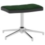 Silla de relajación con taburete terciopelo y PVC verde oscuro de vidaXL, Sillones - Ref: Foro24-327866, Precio: 88,99 €, Des...