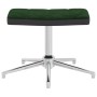 Silla de relajación con taburete terciopelo y PVC verde oscuro de vidaXL, Sillones - Ref: Foro24-327866, Precio: 88,99 €, Des...