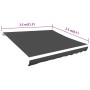 Anthracite gray white canvas awning 350x250 cm by vidaXL, Awnings - Ref: Foro24-143709, Price: 44,78 €, Discount: %