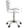 Silla de oficina de cuero sintético blanco de vidaXL, Sillas de oficina - Ref: Foro24-3088625, Precio: 79,75 €, Descuento: %