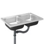 Double bowl stainless steel kitchen sink 800x500x155 mm by vidaXL, Sinks - Ref: Foro24-147234, Price: 115,98 €, Discount: %