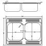 Doppelbecken-Küchenspüle aus Edelstahl, 800 x 600 x 155 mm von vidaXL, Sinkt - Ref: Foro24-147235, Preis: 131,14 €, Rabatt: %