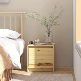 Mesita de noche madera maciza de abeto 40x30,5x40 cm de vidaXL, Mesitas de noche - Ref: Foro24-809355, Precio: 30,99 €, Descu...