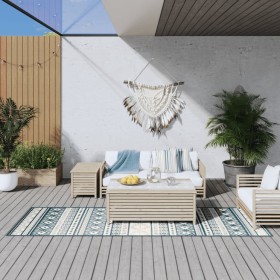 Reversible aqua green and gray outdoor rug 80x250 cm by vidaXL, Outdoor protectors - Ref: Foro24-364792, Price: 38,99 €, Disc...