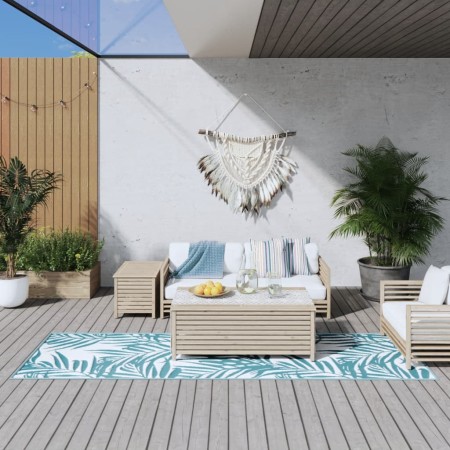 Reversible aqua green and gray outdoor rug 80x250 cm by vidaXL, Outdoor protectors - Ref: Foro24-364786, Price: 29,34 €, Disc...