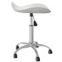 White Faux Leather Beauty Salon Stool by vidaXL, Hairdressing chairs - Ref: Foro24-323683, Price: 52,19 €, Discount: %