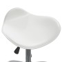 Taburete de salón de belleza de cuero sintético blanco de vidaXL, Sillas de peluquería - Ref: Foro24-323683, Precio: 51,97 €,...