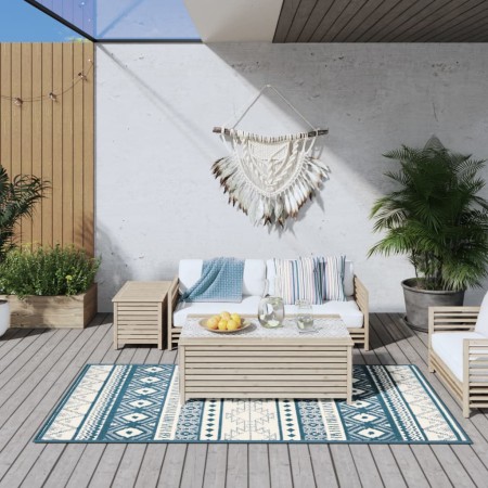 Reversible aqua green and white outdoor rug 100x200 cm by vidaXL, Outdoor protectors - Ref: Foro24-364793, Price: 43,99 €, Di...