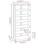 HAMAR CD cabinet in solid white pine wood 45x18x100 cm by vidaXL, CD and DVD storage - Ref: Foro24-340521, Price: 75,26 €, Di...