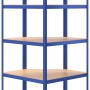 Corner shelf 5 levels plywood and blue steel by vidaXL, Industrial shelving - Ref: Foro24-152873, Price: 79,99 €, Discount: %