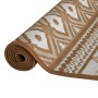 Reversible brown and white outdoor rug 80x250 cm by vidaXL, Outdoor protectors - Ref: Foro24-364795, Price: 39,51 €, Discount: %