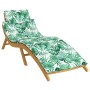 Leaf print Oxford fabric sun lounger cushion by vidaXL, Cushions for chairs and sofas - Ref: Foro24-361352, Price: 33,57 €, D...