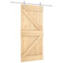 Sliding door with solid pine wood fittings 90x210 cm by vidaXL, Doors - Ref: Foro24-3203007, Price: 227,78 €, Discount: %