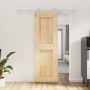 Puerta corredera con herrajes madera maciza de pino 70x210 cm de vidaXL, Puertas - Ref: Foro24-3203012, Precio: 192,17 €, Des...