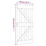 Puerta corredera con herrajes madera maciza de pino 90x210 cm de vidaXL, Puertas - Ref: Foro24-3203024, Precio: 170,99 €, Des...