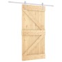 Puerta corredera con herrajes madera maciza de pino 100x210 cm de vidaXL, Puertas - Ref: Foro24-3203025, Precio: 262,06 €, De...