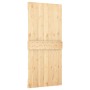 Puerta corredera con herrajes madera maciza de pino 100x210 cm de vidaXL, Puertas - Ref: Foro24-3203025, Precio: 262,06 €, De...