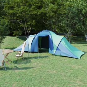 Blue and green 6 person tent by vidaXL, tents - Ref: Foro24-93184, Price: 110,99 €, Discount: %