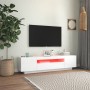 TV-Möbel mit LED-Leuchten in glänzendem Weiß 160x35x40 cm von vidaXL, TV-Möbel - Ref: Foro24-804433, Preis: 123,89 €, Rabatt: %