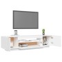 Mueble para TV con luces LED blanco 160x35x40 cm de vidaXL, Muebles TV - Ref: Foro24-804427, Precio: 109,40 €, Descuento: %