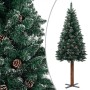 Árbol de Navidad delgado madera auténtica y nieve verde 150 cm de vidaXL, Arboles de navidad - Ref: Foro24-3077762, Precio: 5...