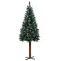 Árbol de Navidad delgado madera auténtica y nieve verde 150 cm de vidaXL, Arboles de navidad - Ref: Foro24-3077762, Precio: 5...