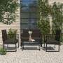 Garden set with cushions 4 pieces black synthetic rattan by vidaXL, Outdoor sofas - Ref: Foro24-319199, Price: 215,31 €, Disc...