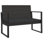 Gartenset mit Kissen 4-teilig aus schwarzem synthetischem Rattan von vidaXL, Outdoor-Sofas - Ref: Foro24-319199, Preis: 215,3...