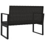 Gartenset mit Kissen 4-teilig aus schwarzem synthetischem Rattan von vidaXL, Outdoor-Sofas - Ref: Foro24-319199, Preis: 215,3...