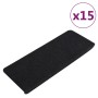 Alfombrilla autoadhesiva de escalera 15 uds negro 65x24,5x3,5cm de vidaXL, Alfombrillas para escalones - Ref: Foro24-343478, ...