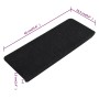 Alfombrilla autoadhesiva de escalera 15 uds negro 65x24,5x3,5cm de vidaXL, Alfombrillas para escalones - Ref: Foro24-343478, ...