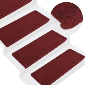 Self-adhesive stair mat 15pcs red 65x24.5x3.5cm by vidaXL, Stair mats - Ref: Foro24-343480, Price: 46,19 €, Discount: %