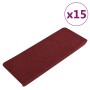 Selbstklebende Stufenmatte 15 Stück rot 65x24,5x3,5cm von vidaXL, Treppenmatten - Ref: Foro24-343480, Preis: 46,19 €, Rabatt: %