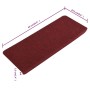 Selbstklebende Stufenmatte 15 Stück rot 65x24,5x3,5cm von vidaXL, Treppenmatten - Ref: Foro24-343480, Preis: 46,19 €, Rabatt: %