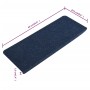 Selbstklebende Stufenmatte 15 Stück blau 65x24,5x3,5cm von vidaXL, Treppenmatten - Ref: Foro24-343481, Preis: 36,09 €, Rabatt: %