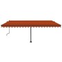 Toldo de pie automático naranja y marrón 500x350 cm de vidaXL, Toldos - Ref: Foro24-3069870, Precio: 691,60 €, Descuento: %