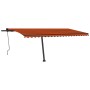 Toldo automático LED sensor de viento naranja marrón 500x350 cm de vidaXL, Toldos - Ref: Foro24-3069875, Precio: 787,99 €, De...