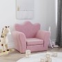 Rosafarbenes Kinderschlafsofa aus weichem Plüsch von vidaXL, Baby- und Kleinkindmöbel - Ref: Foro24-341874, Preis: 43,28 €, R...