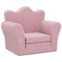 Pink soft plush children's sofa bed by vidaXL, Baby and Toddler Furniture - Ref: Foro24-341874, Price: 43,99 €, Discount: %