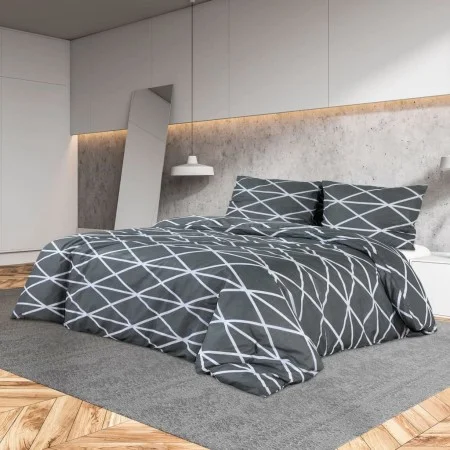 Gray cotton duvet cover set 200x200 cm by vidaXL, Duvet covers - Ref: Foro24-136050, Price: 26,60 €, Discount: %