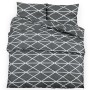 Gray cotton duvet cover set 200x200 cm by vidaXL, Duvet covers - Ref: Foro24-136050, Price: 25,99 €, Discount: %