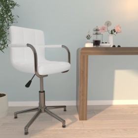 White Faux Leather Swivel Office Chair by vidaXL, Office chairs - Ref: Foro24-334749, Price: 93,39 €, Discount: %