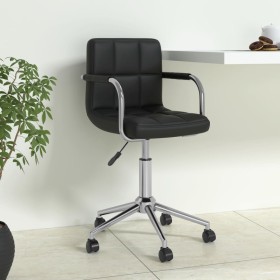 Silla de oficina giratoria de cuero sintético negro de vidaXL, Sillas de oficina - Ref: Foro24-334812, Precio: 93,99 €, Descu...